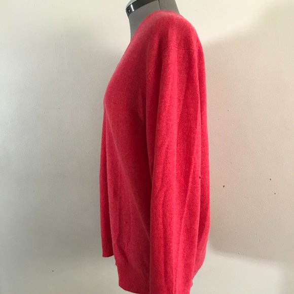Jos A Bank Classic Collection Sz M Mens V Neck Cashmere Sweater Rose Color - Picture 3 of 9